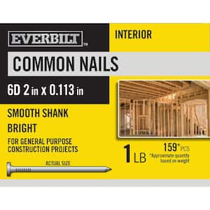 6D 2 in. Common Nails Bright 1 lb (Approximately 159 Pieces)