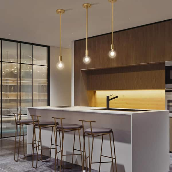 gold rod pendant light