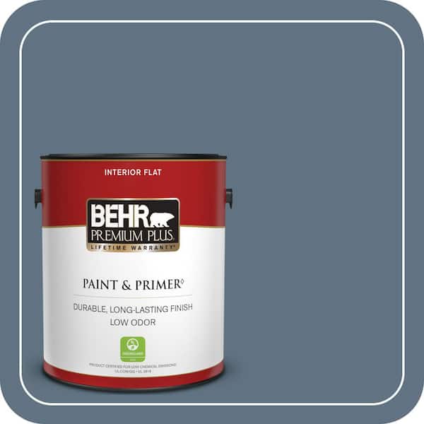 BEHR PREMIUM PLUS 1 gal. #560F-6 Windsor Haze Flat Low Odor Interior Paint & Primer