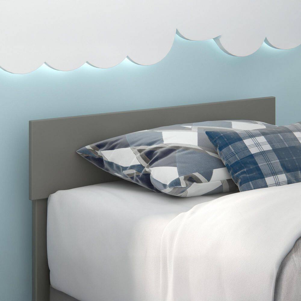 Boston Twin Espresso Wood and Metal Headboard