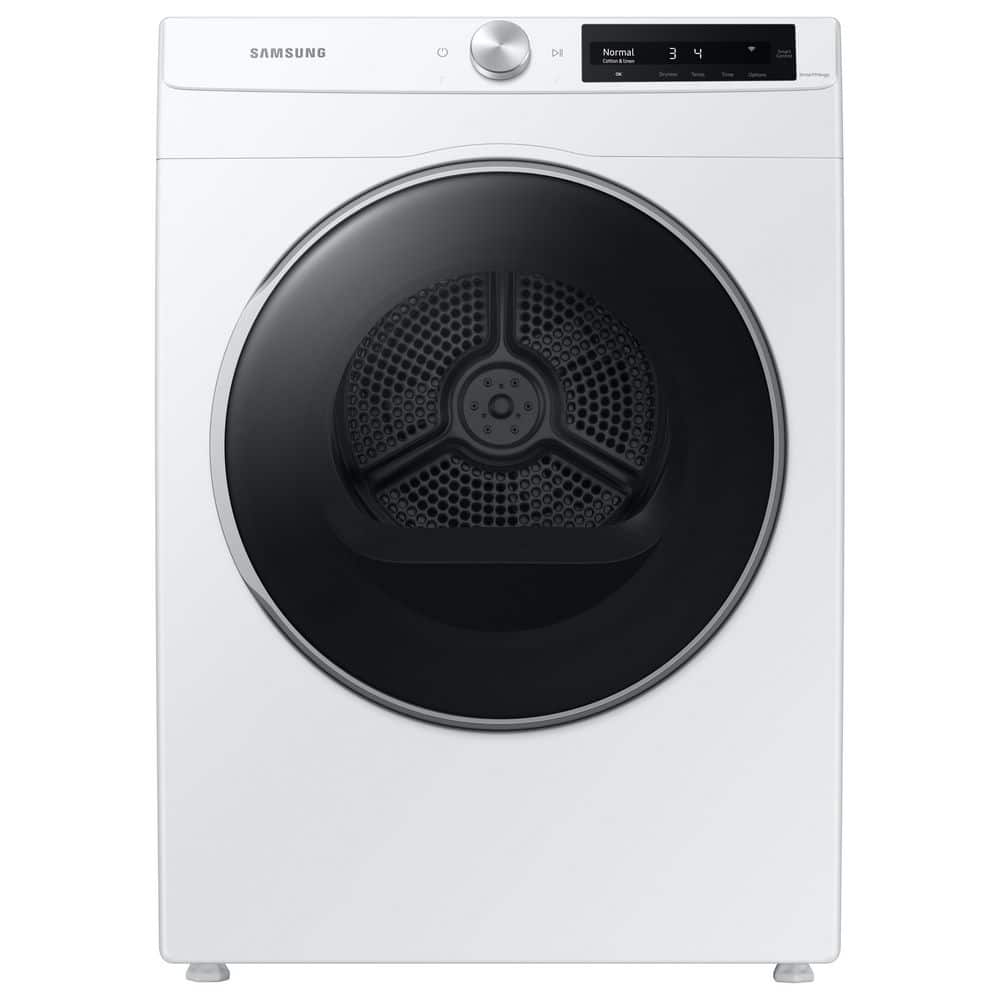 Samsung 4.0 cu. ft. Smart Dial Electric Dryer with Sensor Dry DV25B6900EW -  The Home Depot