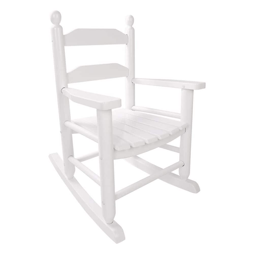 White Wood Outdoor Rocking Chair Comfy Recliner Rocker for Toddler Kids Children Ages 3-6 (1-Pack) price history on PriceWatchPro