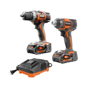 18V Lithium-Ion Cordless Drill/Driver and Impact Driver 2-Tool Combo Kit with (2) 2.0 Ah Batteries, Charger and Bag
