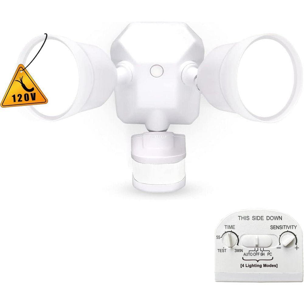 280W Equivalent LED Flood Light 2800 Lumen 120° White Motion Sensing Dusk to Dawn Hardwired 1-Pack price history on PriceWatchPro