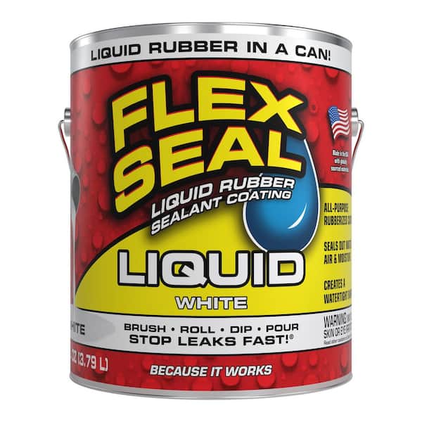 Flex Seal Liquid 1 Gal. White Liquid Rubber Sealant Coating