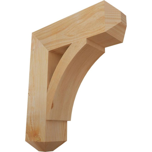 Ekena Millwork 6 in. x 26 in. x 22 in. Douglas Fir Thorton Craftsman Rough Sawn Bracket