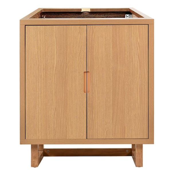 Tileon 29.50 in. W x 18.10 in. D x 33.90 in. H Freestanding Bath Vanity Cabinet without Top in Brown