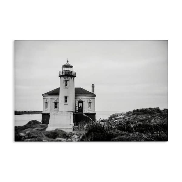 Stupell Industries Looking Out Lighthouse by Nathan Larson Unframed Architecture Graphic Art Print 16 in. x 24 in.