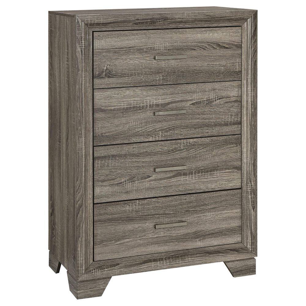 Wright Brown Oak 4-drawer 31.5 in. Chest of Drawers