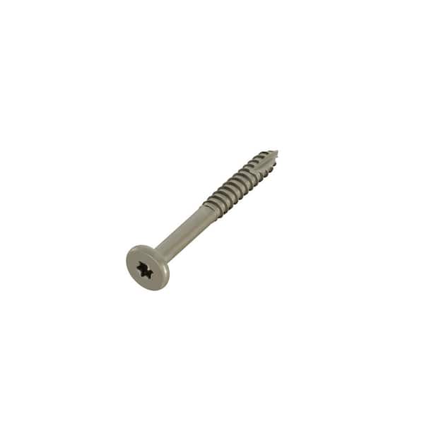#10 x 1-7/8 in. Star Flat Head Epoxy Coated Steel Fascia Composite Deck Screws Gray #37 (100-Pieces)