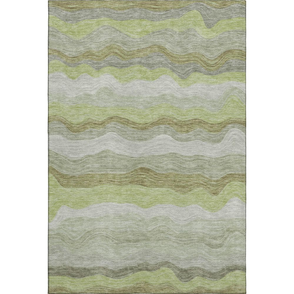 Mayfield Premium Machine Washable Abstract AMF2397 Aloe 9 ft. x 12 ft. Area Rug price history on PriceWatchPro