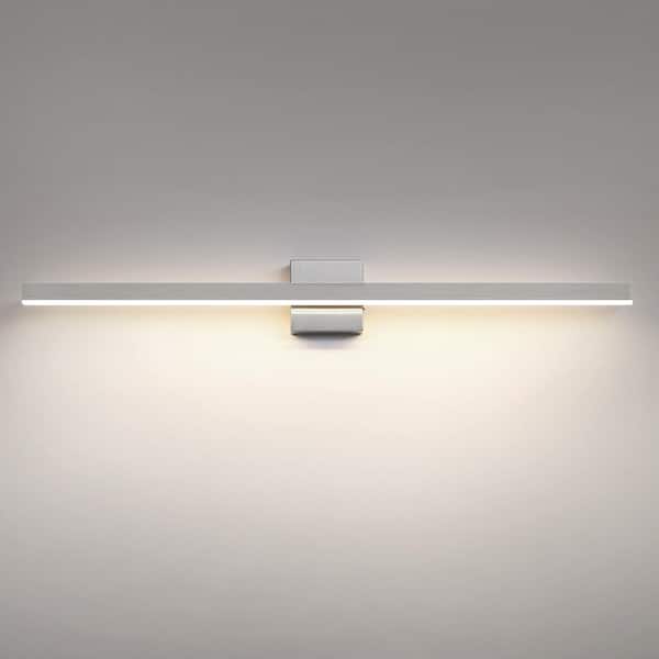 39 in. 1-Light Modern Light Fixture Brushed Nickel LED Vanity Light Bar With 28W Dimmable 5CCT Wall Sconce For Bathroom