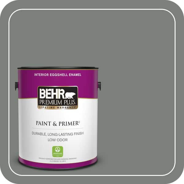 BEHR PREMIUM PLUS 1 gal. #MQ6-20 Coastal Storm Eggshell Enamel Low Odor Interior Paint & Primer