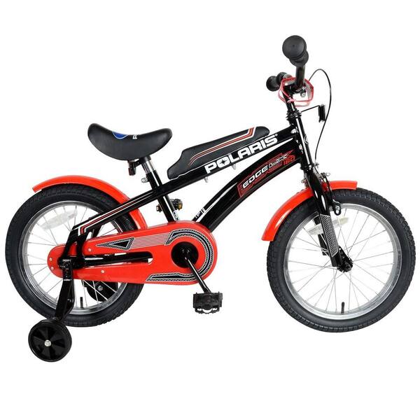 Polaris Edge LX160 Kid's Bike, 16 in. Tires, 11 in. Frame, Boy's Bike in Black/Red