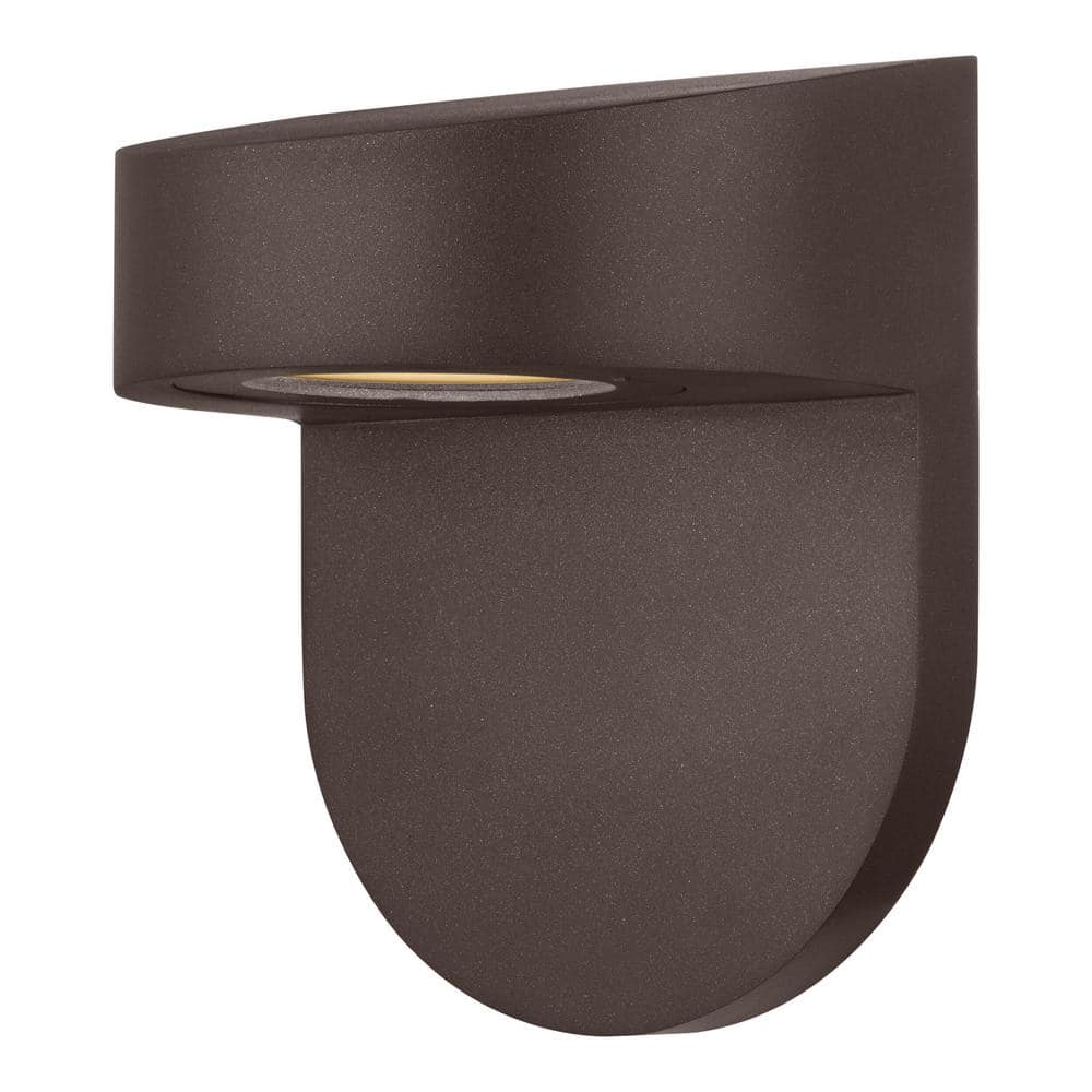 Hampton Bay Owens 6.1 in. Modern 1-Light Millenium Bronze Hardwired  Integrated LED Outdoor Wall Lantern Sconce (1-Pack) ILW1691L-3/BR - The  Home Depot