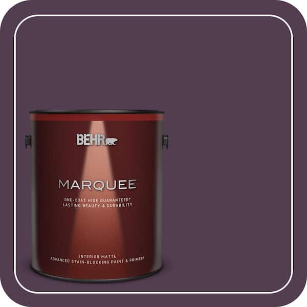BEHR MARQUEE 1 gal. #PPU17-02 Oriental Eggplant Matte Interior Paint & Primer
