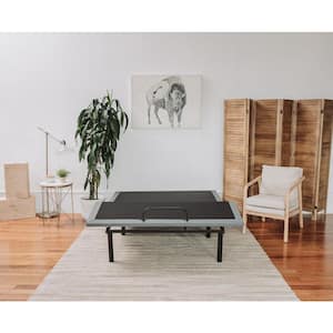 OS4 Black and Grey California King Adjustable Bed Base With Head and Foot Position Adjustments