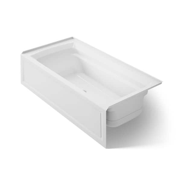 Archer 72 in. Right-Hand Drain Rectangular Apron Front Air Bath Bathtub in White