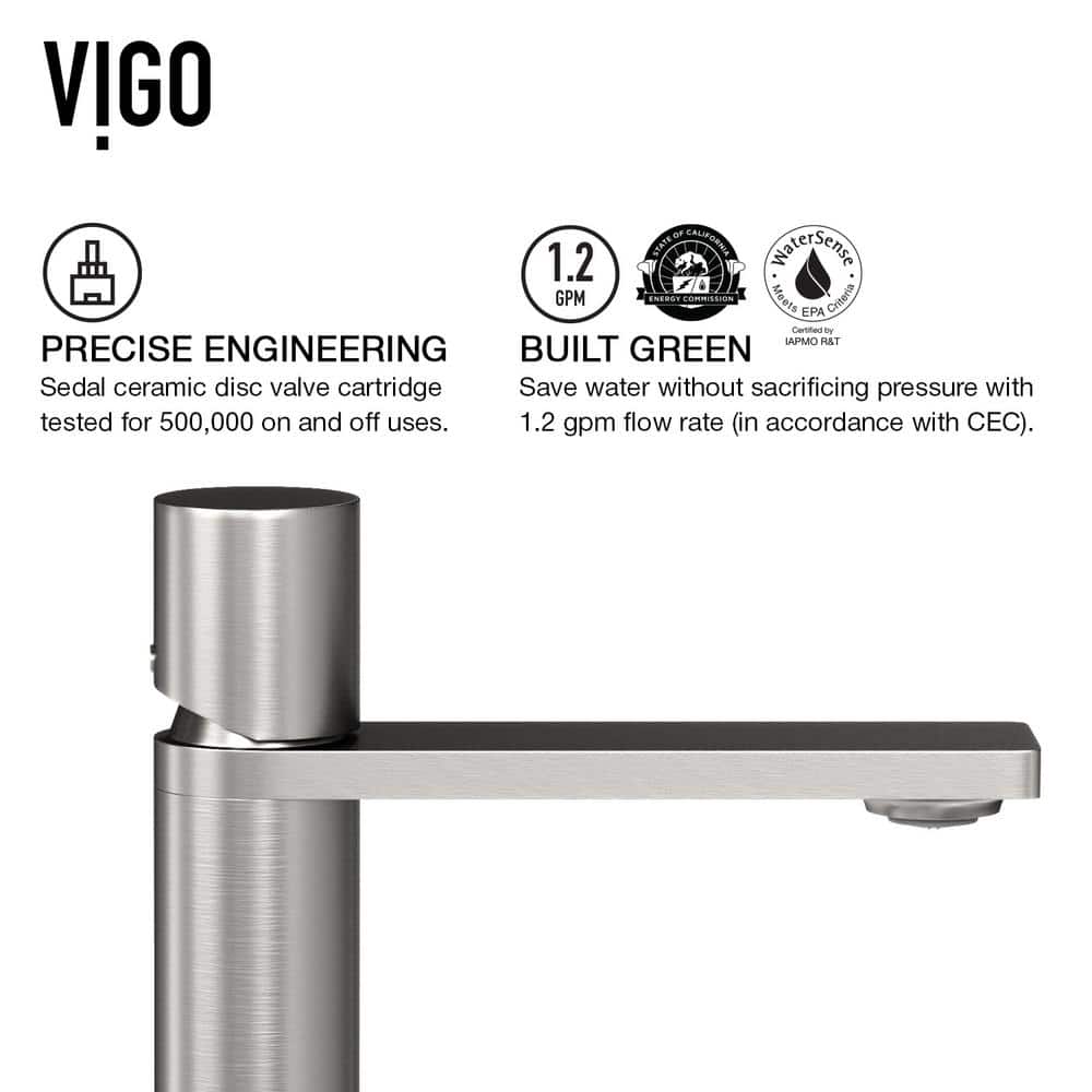 Sottile Blue Glass Rectangular Vessel Sink with Brushed Nickel Faucet