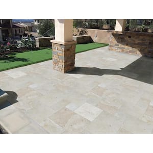 Tuscany Beige Tumbled Travertine 10 Piece Paver Tile Kit (10 Kits / 160 sq. ft. / pallet)