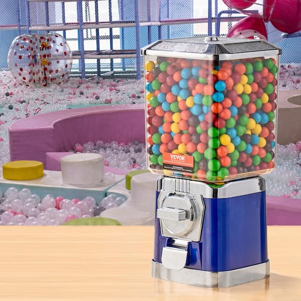 SVOPES Gumball Machine for Kids 17 in. H Candy Vending Dispenser Coin Dry Food Dispensers Blue