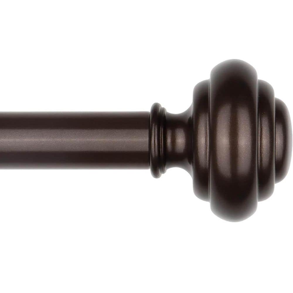 Select Curtain Rods ZESTLIBI 32 in. - 58 in. Adjustable 0.87 in. Single Curtain Rod in ...
