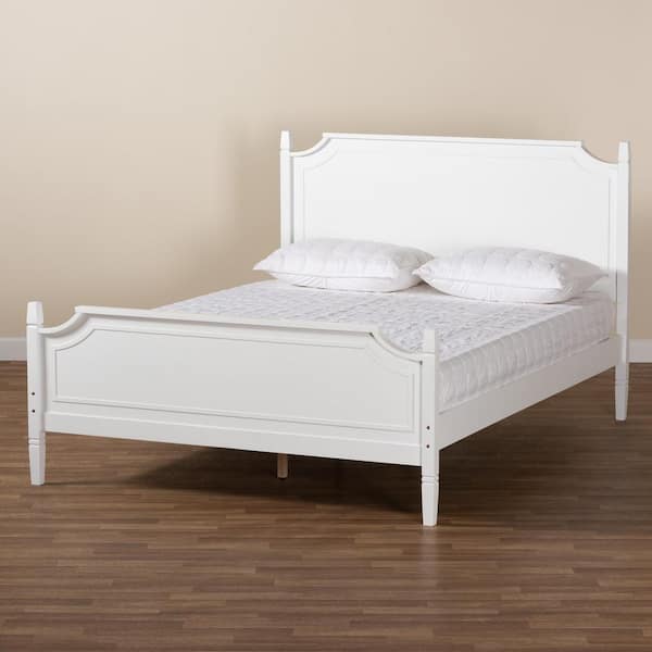 Christopherso wood platform bed deals frame white noise