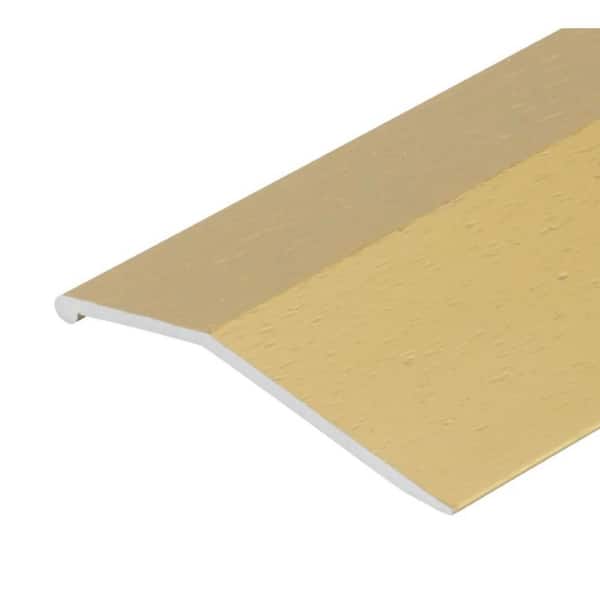 2"X 144" SATIN BRASS ALUMINUM CARPET TRIM HAMMERED