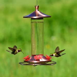 Elegant Glass Copper Hummingbird Feeder - 12 oz. Capacity