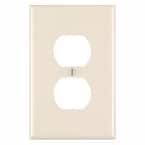 1-Gang Midway Duplex Outlet Nylon Wall Plate, Light Almond (10-Pack)