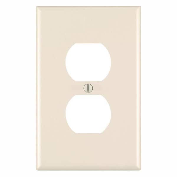 Leviton 1-Gang Midway Duplex Outlet Nylon Wall Plate, Light Almond (10-Pack)