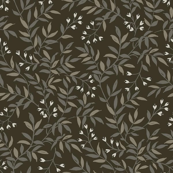 Chesapeake Senna Black Pre-Pasted Non-Woven Wallpaper Sample