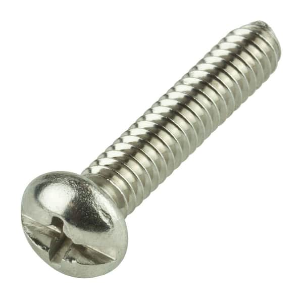#10-32 x 3/4 in. Phillips Combo Round Head Stainless Steel Machine Screw (20-Pack)