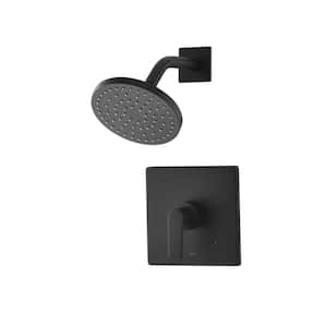 Dean Single Handle 1-Spray Shower Faucet 1.8 GPM with Pressure Balance, Anti Scald in Matte Black (Valve Included)