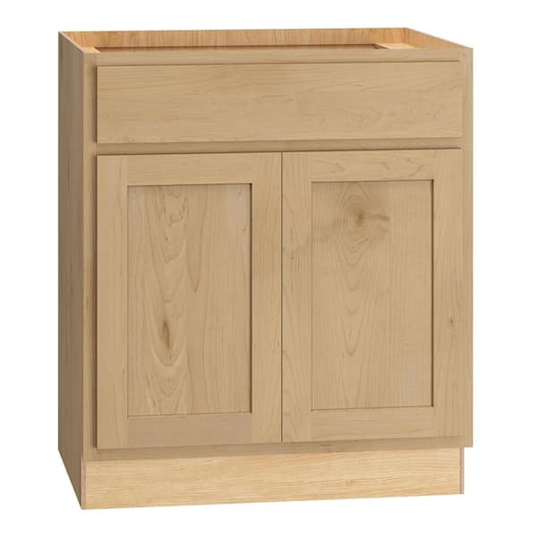 QuickShip Cottage 30 in. W x 21 in. D x 32.5 in. H Assembled Shaker Bath Sink Base Cabinet in Canopy Partial Overlay