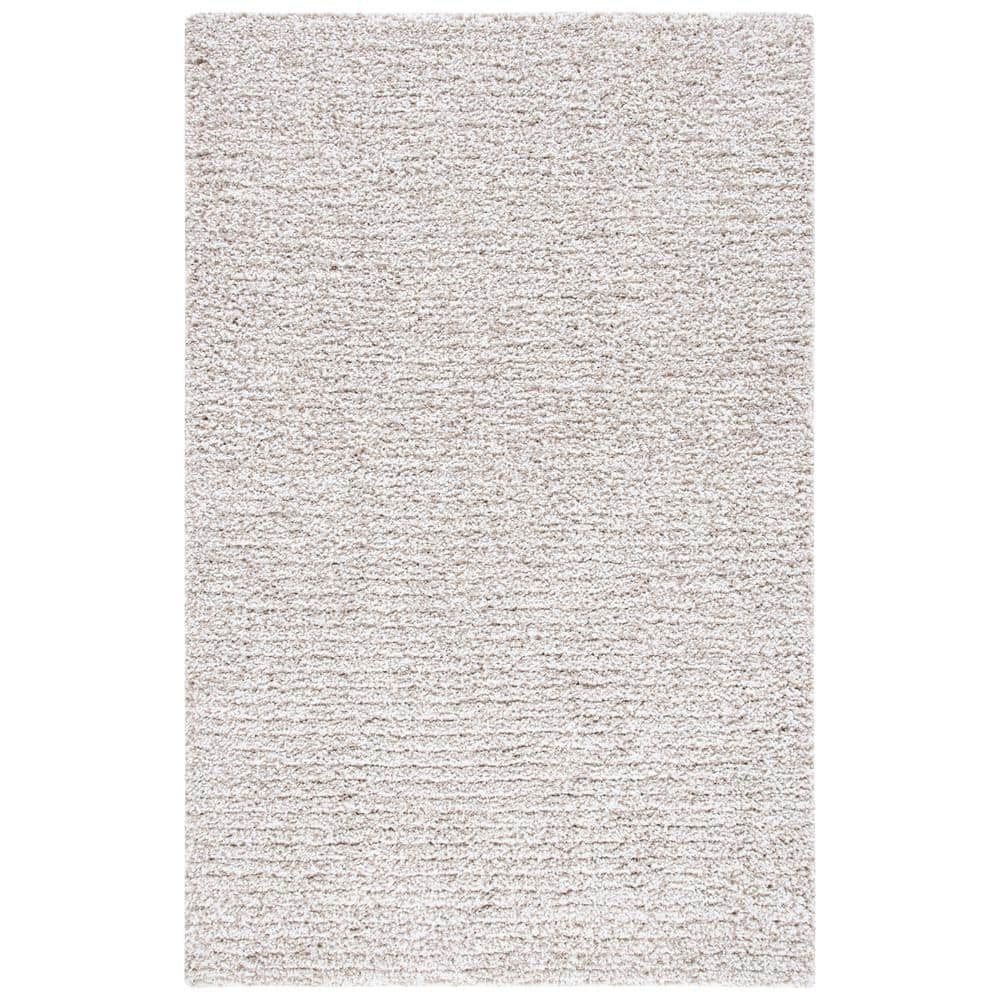 Sand Ivory Hand-Tufted Shag 4' x 6' Area Rug