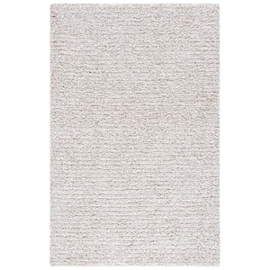 Ultimate Shag Sand/Ivory 4 ft. x 6 ft. Solid Area Rug