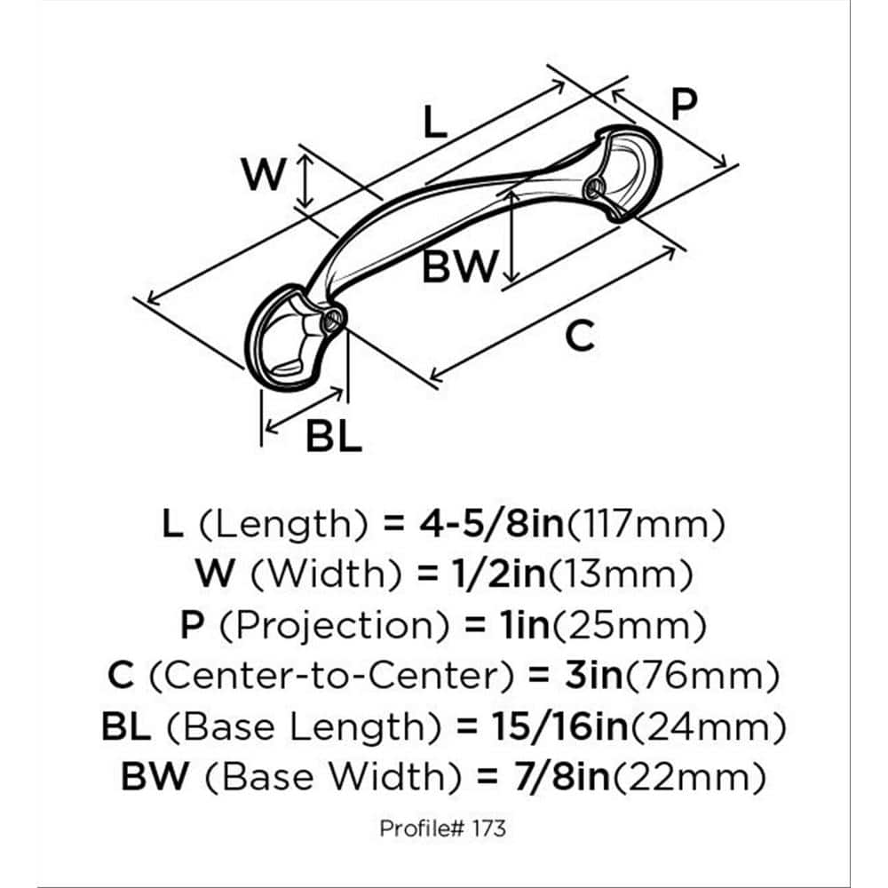 Satin Nickel 3-Inch Traditional Cabinet Pull with Mounting Hardware