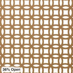72 in. x 24 in. x 1/8 in. Unfinished Interlocking Circle Decorative Perforated Paintable MDF Screening Panel Insert