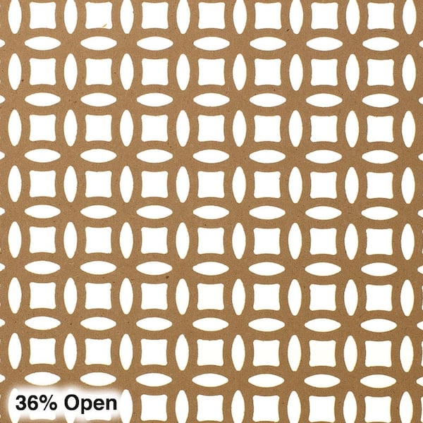 American Pro Decor 72 in. x 24 in. x 1/8 in. Unfinished Interlocking Circle Decorative Perforated Paintable MDF Screening Panel Insert