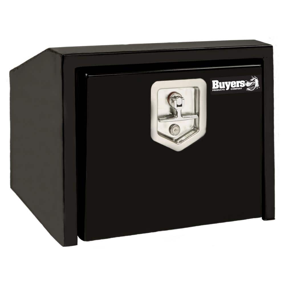 14 x 12 x 18 #1703351 Black Steel Slant Back Underbody Toolbox