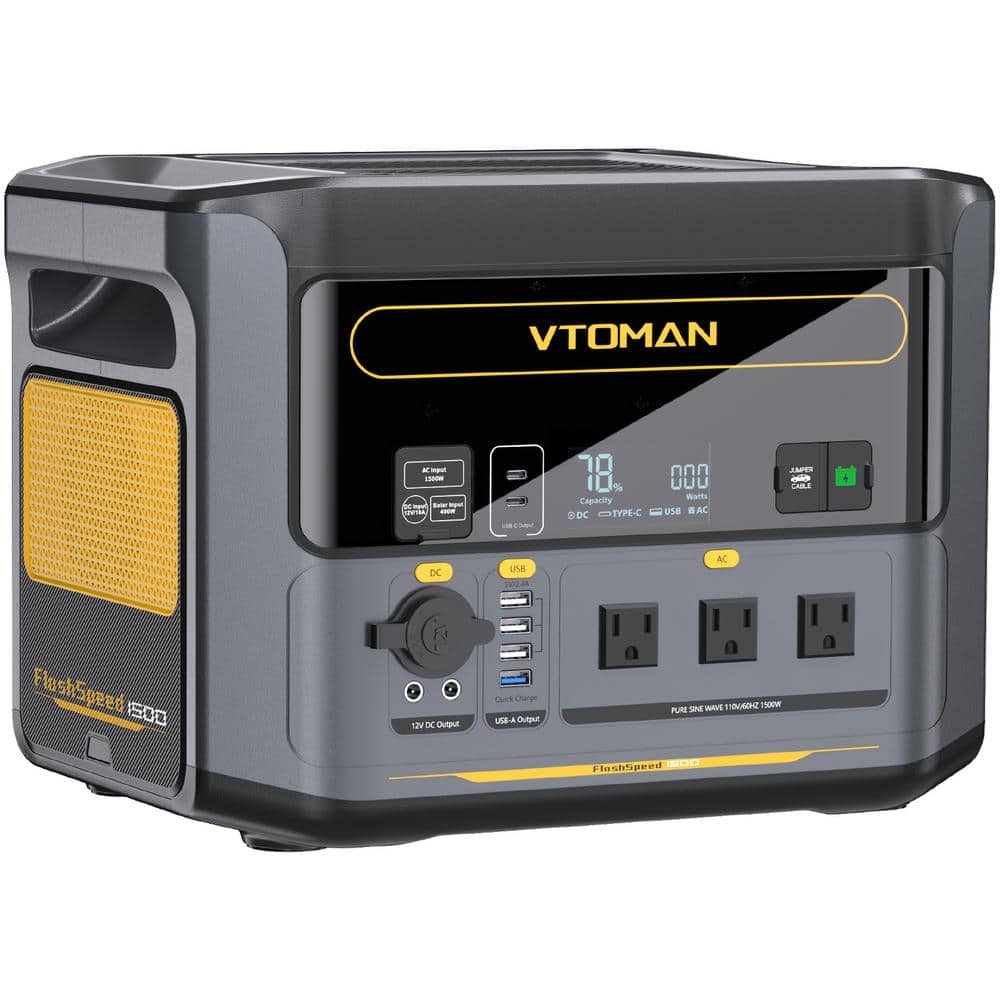 Vtoman FlashSpeed 1500-Watt/3000-Watt Peak Output Capacity Push-Button ...