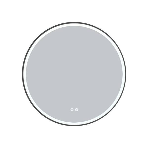 Unbranded 28 in. W x 28 in. H Round Frameless LED Wall Mount Anti-Fog Modern Decorative Bathroom Vanity Mirror