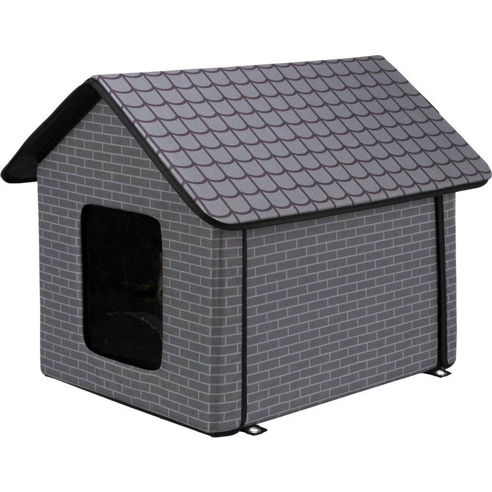 Small Gray Insulated Plastic Outdoor Pet House