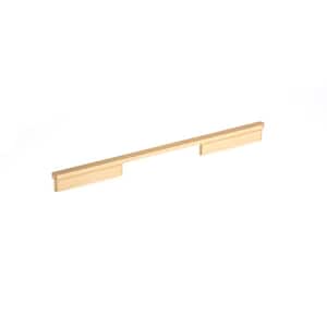 12-5/8 in. (320 mm) Center-to-Center Brushed Gold Contemporary Drawer Pull