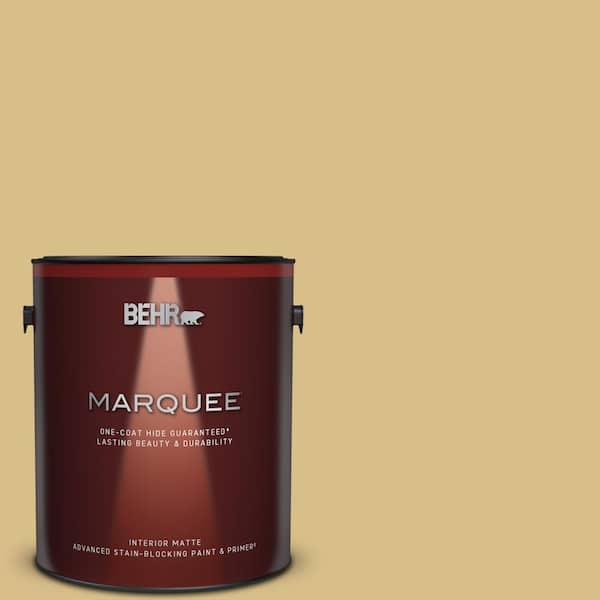 BEHR MARQUEE 1 gal. #MQ2-18 Honey Tea One-Coat Hide Matte Interior Paint & Primer