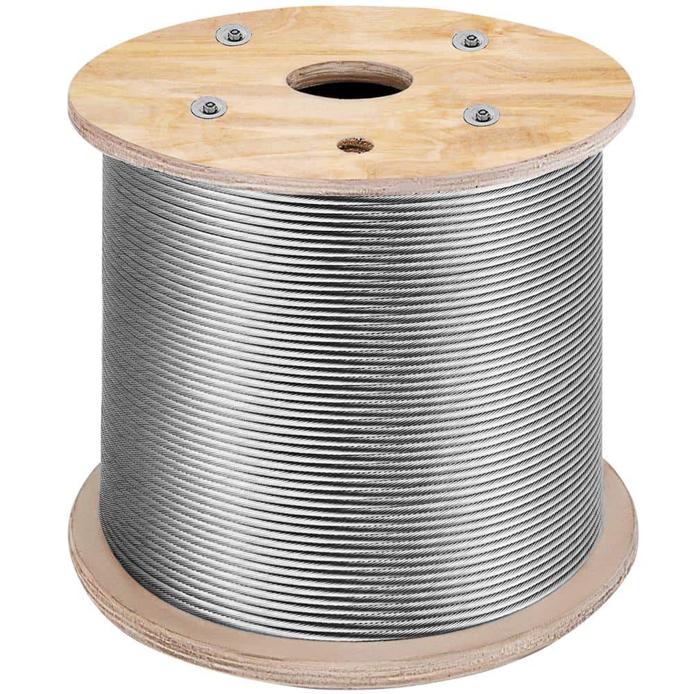 STAINLESS WIRE ROPE CABLE, 7 X 19, 1/2, 316 SS (SOLD IN 1000' SPOOL) 