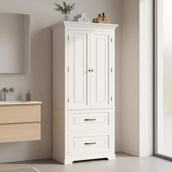 Teamson Home St. James 24 in. W x 16 in. D x 62.25 in. H White