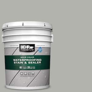 5 gal. #BXC-25 Colonnade Gray Solid Color Waterproofing Exterior Wood Stain and Sealer