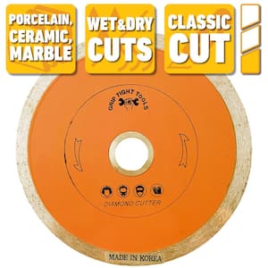 4-1/2 in. Classic Continuous Rim Tile Cutting Diamond Blade for Cutting Porcelain, Ceramic and Marble (10-Pack)